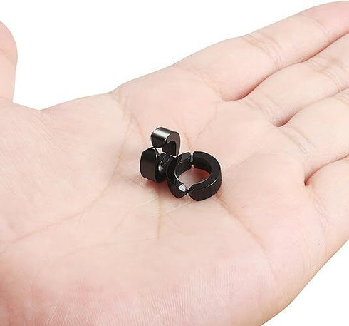 316L Surgical Steel Clip On Men Women Hypoallergenic Non-piercing Hoop Earrings